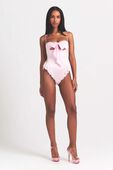 תמונת כל הלוק של STRETCH SATIN TIE FRONT TEDDY